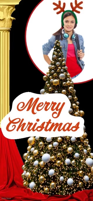 Snapchat geofilter, profile, Christmas, media template