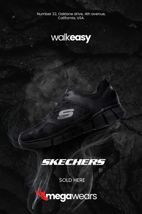 Sneaker Advertisment Poster Cartaz template