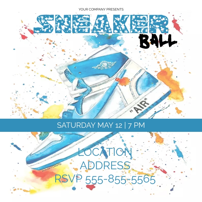 SNEAKER BALL FLYER Template PosterMyWall