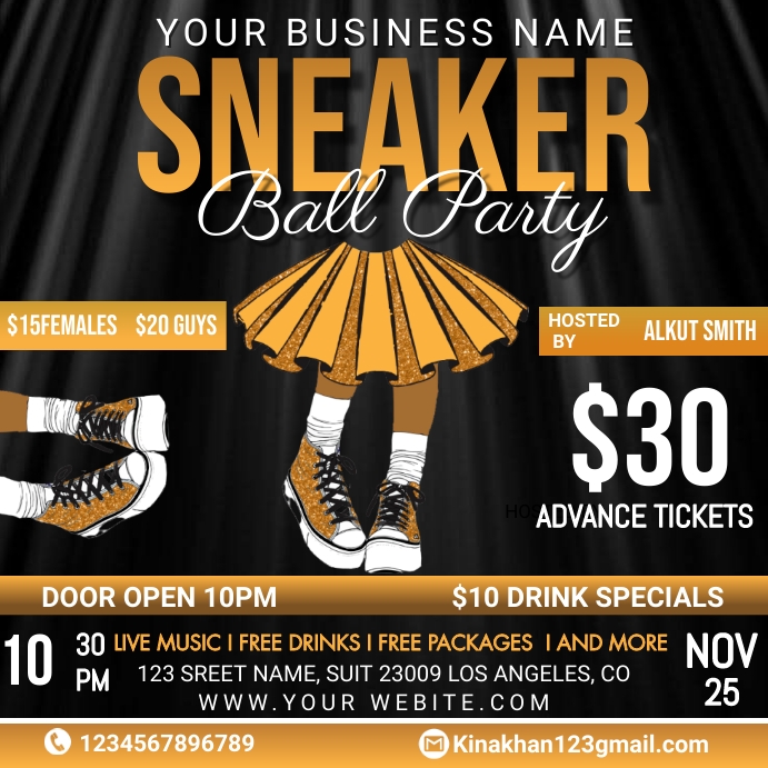 sneaker ball flyer Template PosterMyWall sneaker ball flyer Template PosterMyWall