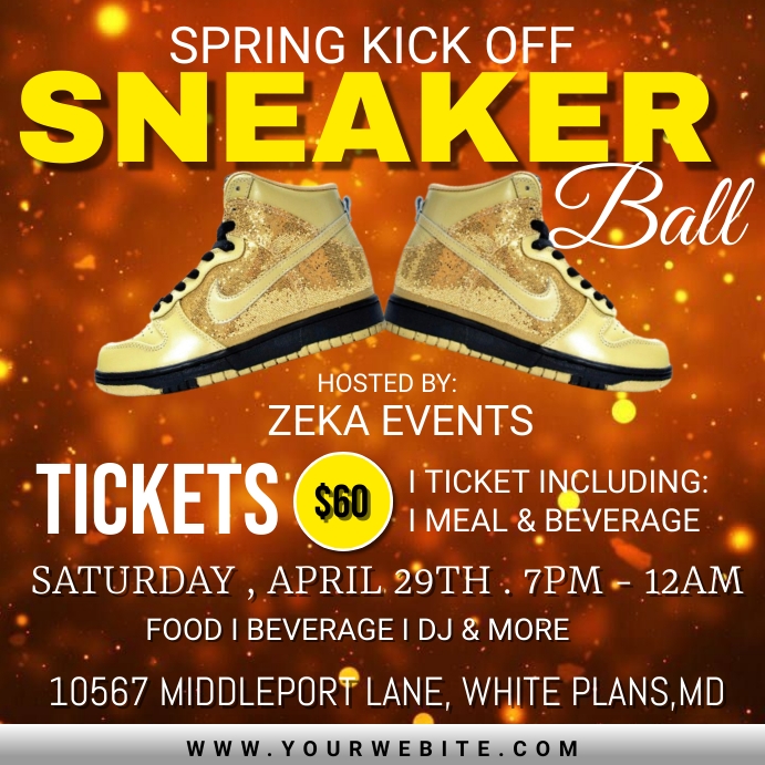 Copy of sneaker ball flyer PosterMyWall