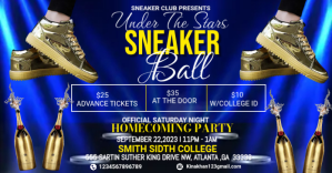 สีน้ำเงิน Sneaker Ball Event Facebook Shared Image Template