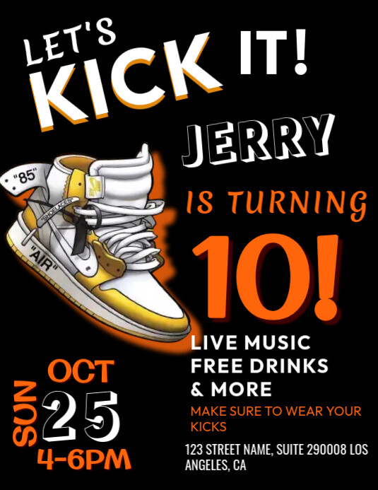 Sneaker Ball Flyer Invitation Template Design PosterMyWall