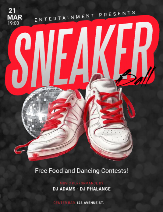 Sneaker Ball flyer template PosterMyWall