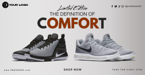 Sneaker Banner Template Obraz udostępniany na Facebooku