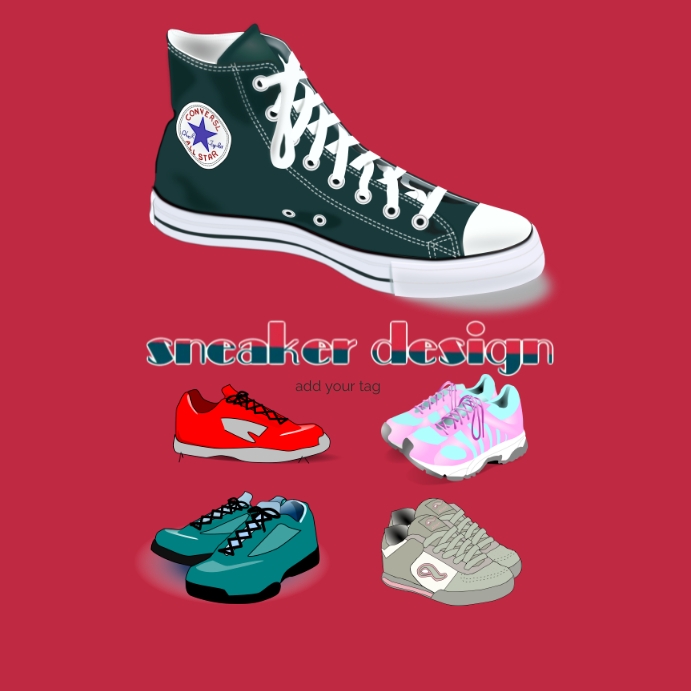 sneaker design Template PosterMyWall