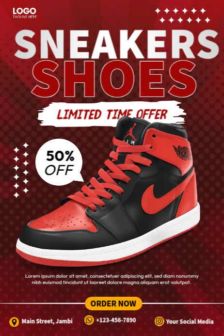 Sneaker Discount Offer Template | PosterMyWall