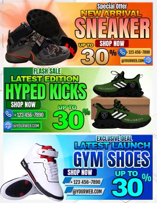 Sneaker Sale Promotion Edition Template | PosterMyWall