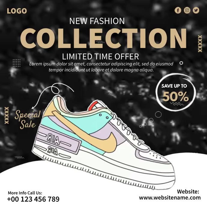 Sneaker Shoes Collection Template PosterMyWall