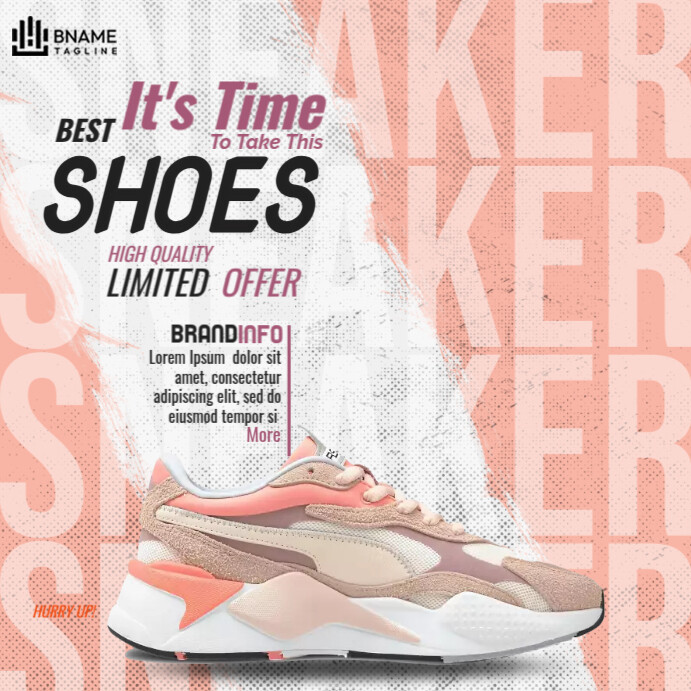 Sneaker Shoes Collection Instagram Post template