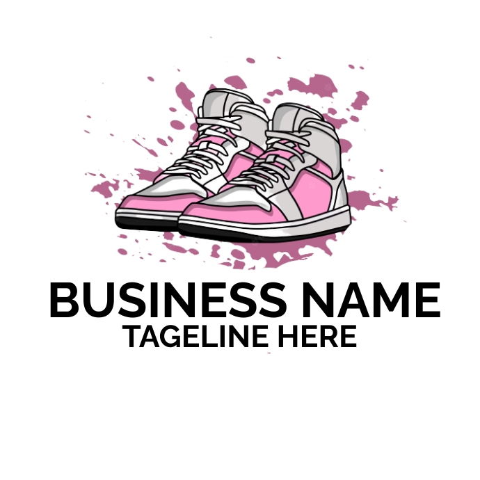Sneaker shoes logo, running shoes, Jordan sho Logotyp template