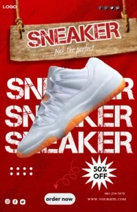 Sneaker Video Ads Tabloid template