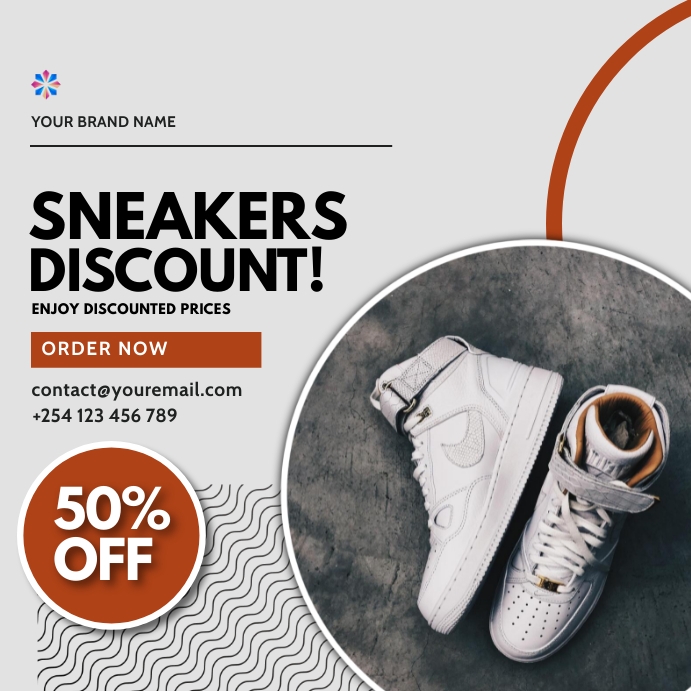 sneakers rubber sport shoe fashion sale flyer Template | PosterMyWall