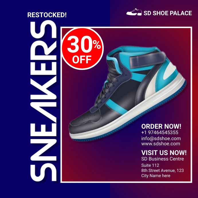 SNEAKERS SALES FLYER Template PosterMyWall