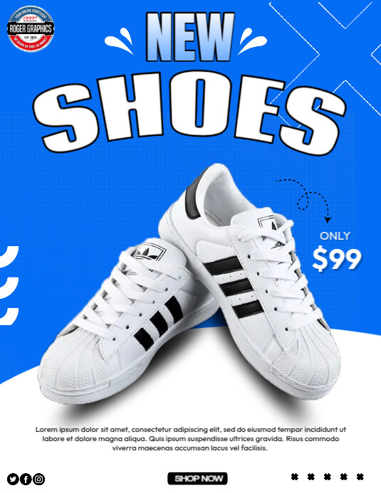Shoe Flyer Example Sneakers Shoes Flyers Template | PosterMyWall