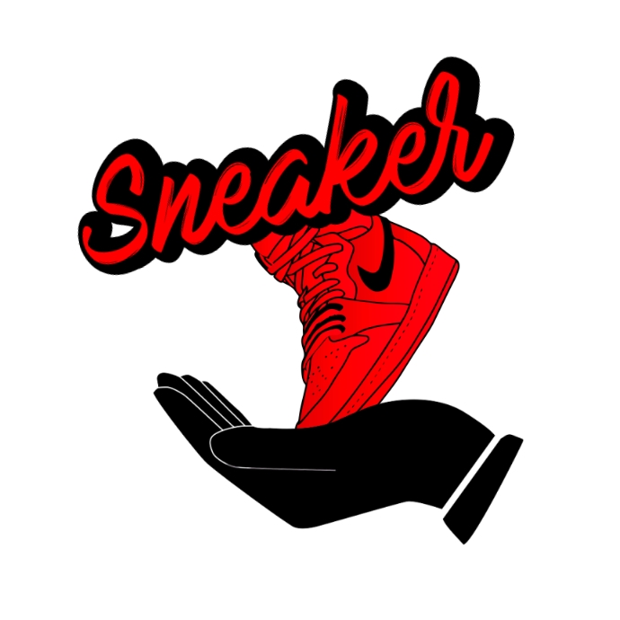sneakers store brand logo, sneaker store logo template