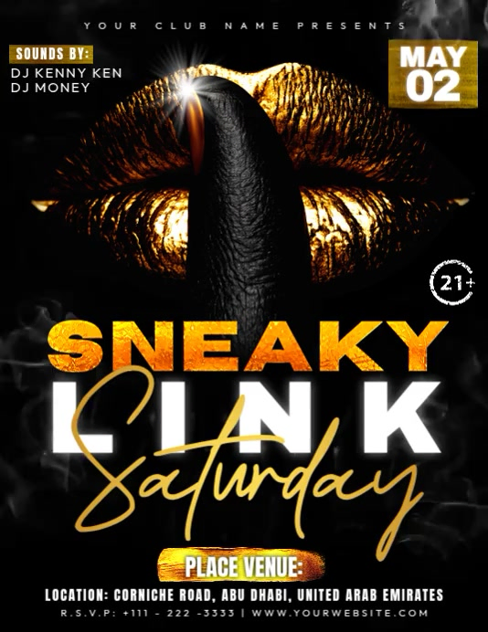 Sneaky Link Saturday Night Party Template | PosterMyWall