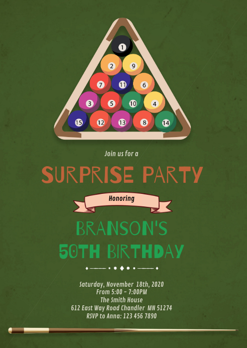 Modele Invitation Theme Anniversaire Snooker Postermywall Modele Invitation Theme Anniversaire Snooker Postermywall
