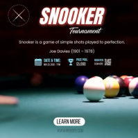Professional Snooker Tournament Poster instagram Quadrato (1:1) template
