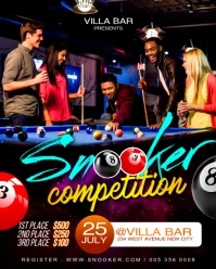 Snooker world billiards pool table competition championship bar night club event promotion flyer Instagram Portrait template