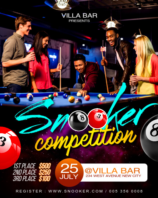 Pool Table Competitio Copy of Snooker world billiards pool table competition championship bar ...