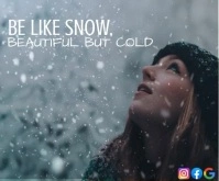 SNOW AND COLD VIDEO QUOTE TEMPLATE Mittelgroßes Rechteck