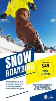 Snow Boarding Flyer Template Short YouTube