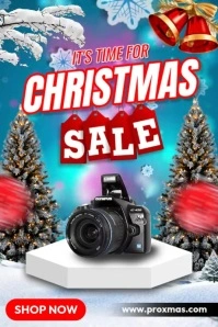 Snow Christmas Sale Poster template