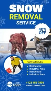 Snow Cleaning Service Banner Ad Instagram Story template