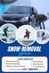 Snow Cleaning Service template Pinterest-Grafik