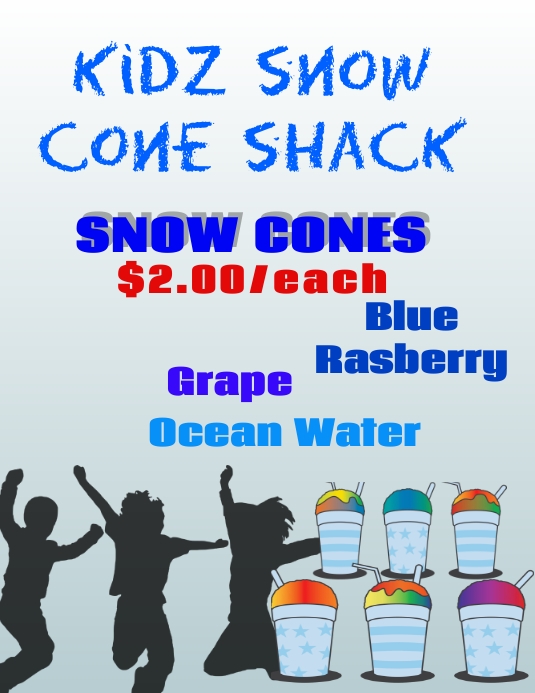 SNOW CONE FLYER Template PosterMyWall