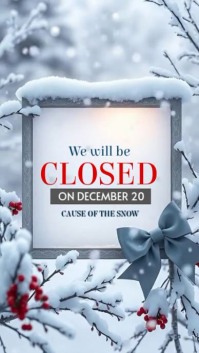 Snow day business closure alert Instagram Story template