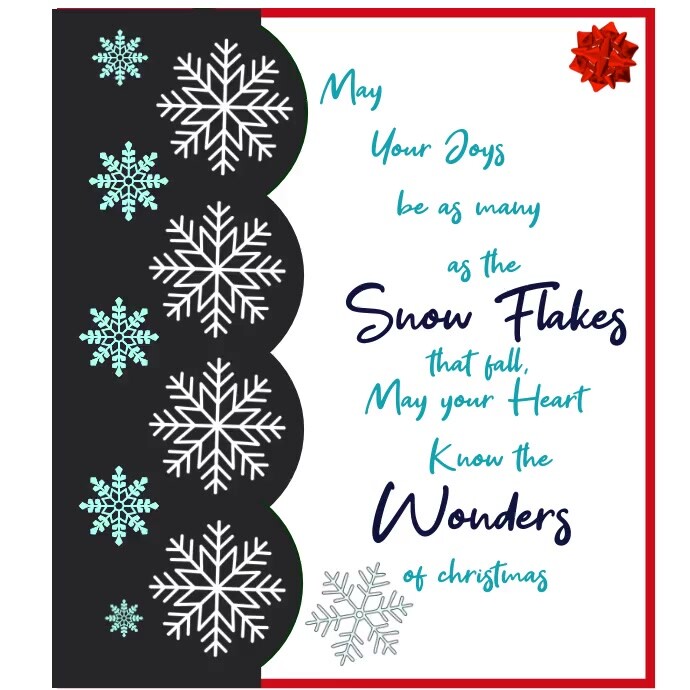 Snow flakes christmas card Template | PosterMyWall