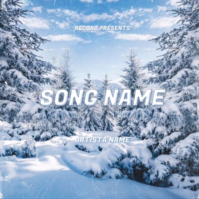 snow ice rap single song album cover template | PosterMyWall