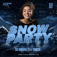 Snow Party Video Promo template for instagram