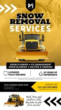 Snow Plowing Social Media Instagram Template