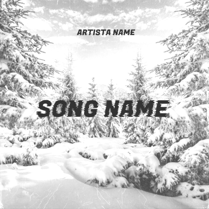 snow rap music album cover template