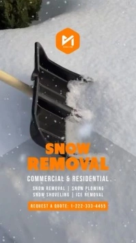 Snow Removal Ad Social Media Video Template