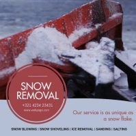 Snow removal Ad Template Cuadrado (1:1)