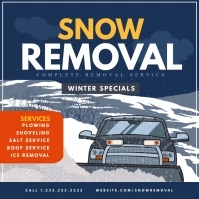 Snow removal Post Instagram template
