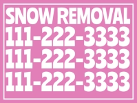 Snow Removal Yard Sign template