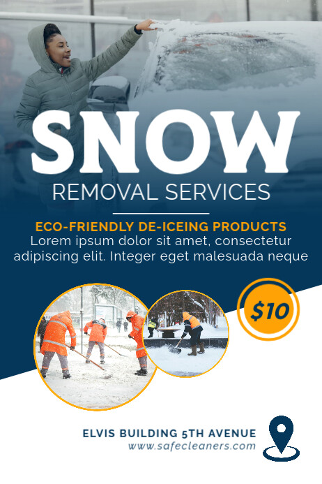 Snow removal flyer Template | PosterMyWall