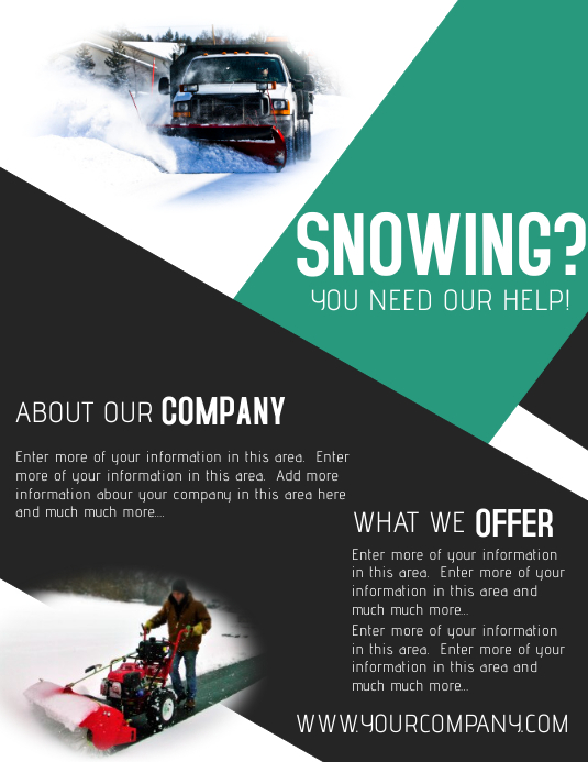 SNOW REMOVAL ใบปลิว (US Letter) template