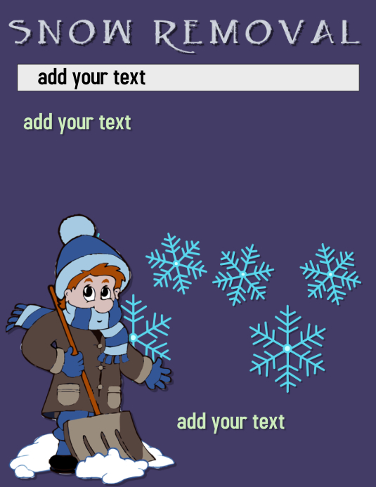 SNOW REMOVAL Template PosterMyWall