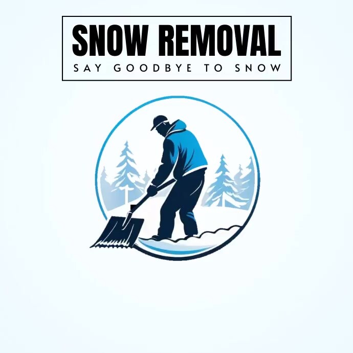 snow removal logo, snow shoveling service (1) Template PosterMyWall