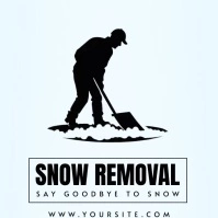 snow removal logo, snow shoveling service Logótipo template