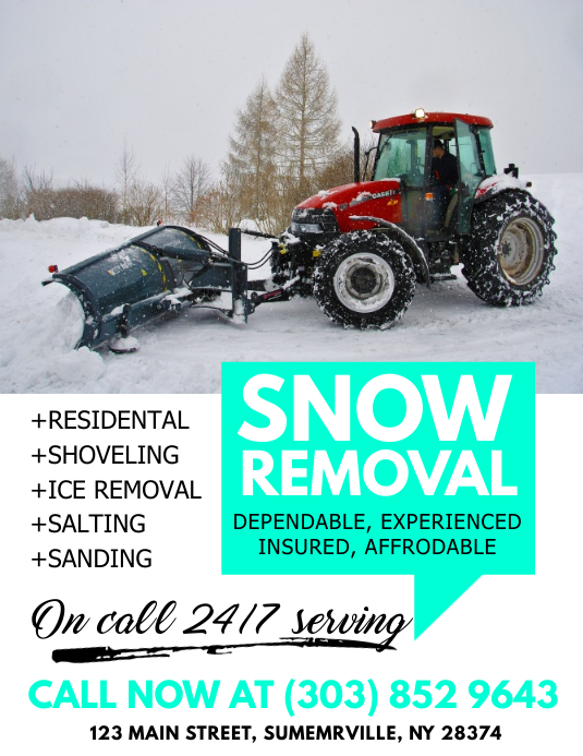 Snow Removal Flyer Template PosterMyWall