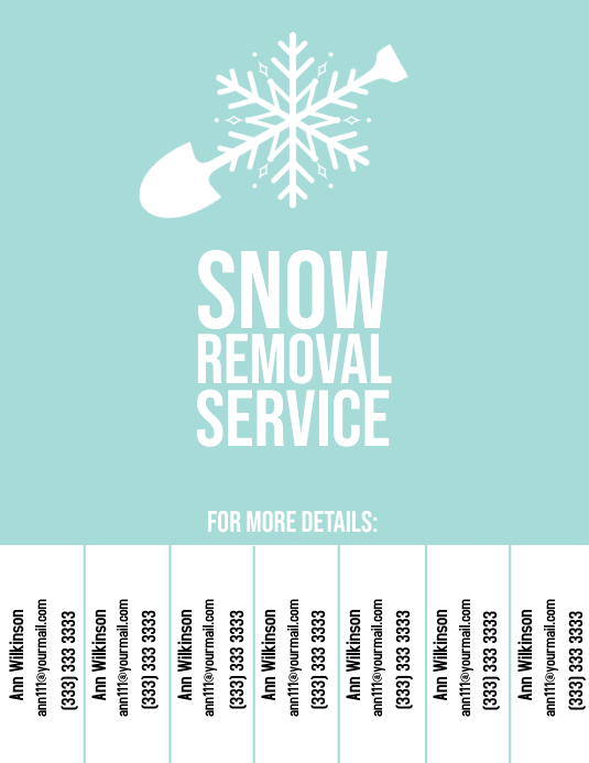 Copia de Snow Removal Service 2 flyer color PosterMyWall