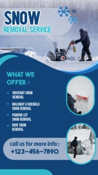 Snow Removal Service Instagram Story template