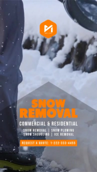 Snow Removal Service Plowing Video Ad Instagram Story template